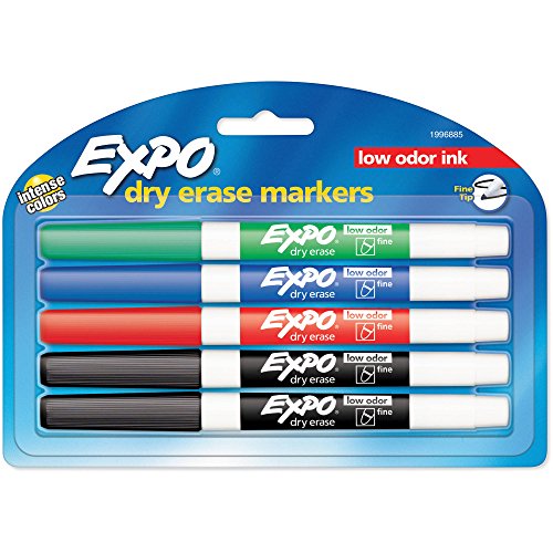 Expo Fine Tip Dry Erase Markers (5-Pack) - Image 7