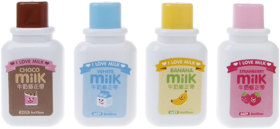 Correction Tape Stationery Cartoon Milk Bottle Style Office And School Supplies