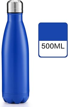 Amazon Clothingtalksスポーツボトル ダブルステンレス ジュースフルーツ水筒 マグボトル大容量 9色 可愛いシンプルなデザイン 良い気密性高品質 優れた保温 保冷力レッド 500ml ブルー Clothingtalks ボトル ジャグ