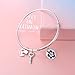 925 Sterling Silver Inspiration Engraved Love Friendship Adjustable Bangle Bracelet Gift for Women Girls, 7.5' (Friendship)