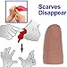 Gosear Magic Finger, Thumb Tip 2PCS Soft Plastic Thumb Tip Fingers Magic Tricks Toy Tool + 2PCS Red Silk for Stage Bar Party Home Shows Street (2 Set ) (2 Set)