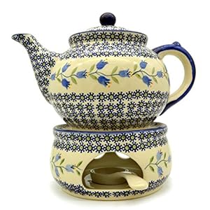 Bunzlauer Ceramic Teapot with Warmer Dekor Agnes