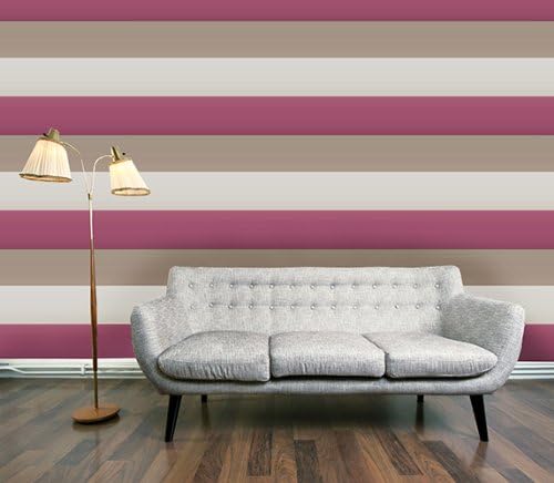 Olivia II Pink Cream and Gold Striped Wallpaper 6159
