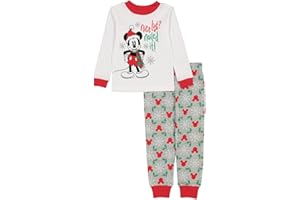 Disney Baby Boys' 2-Piece Snug-fit Cotton Holiday Pajama Set, Soft & Cute for Kids