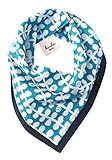 kishu baby Teal Vine Reversible Bandana Bib, Multicolor, One Size