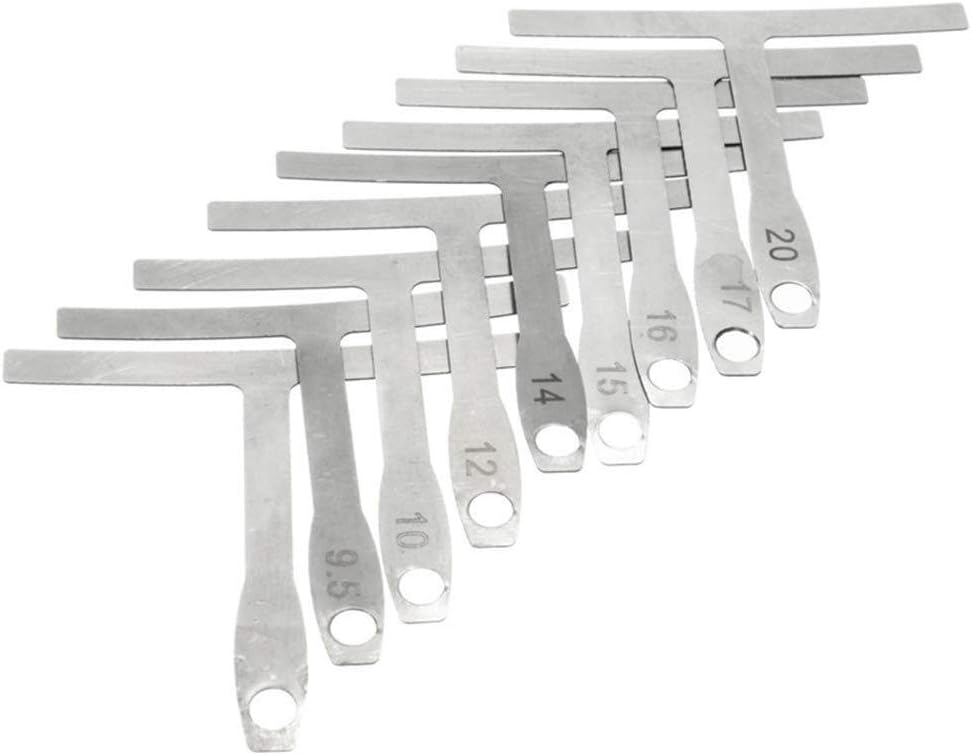 Understring Radius Gauge, 9 Pcs Precision Guitar Gauge Luthier Tools, T