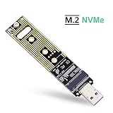 ZEXMTE M.2 NVME USB 3.1 Adapter M-Key M.2 NGFF NVME to USB Card High Performance 10 Gbps USB 3.1 Gen 2 Bridge Chip Support 2230 2242 2260 2280 Size SSD