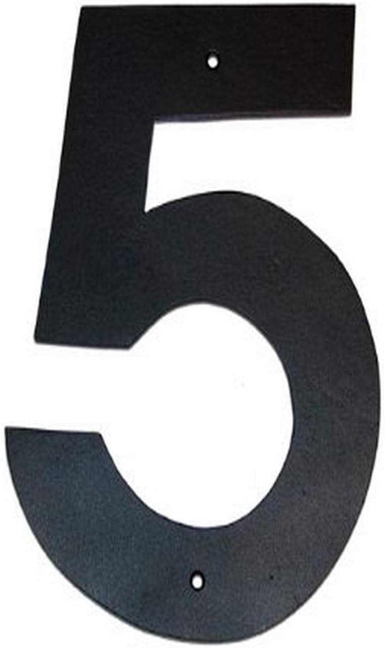 Montague Metal Products Helvetica Font Individual House Number, 5, 10-Inch