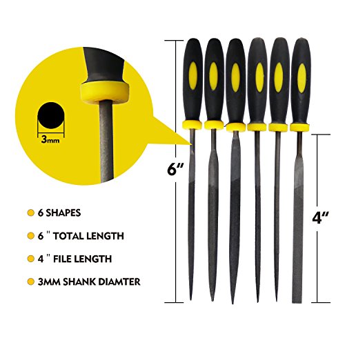 JinFeng Needle File Set(6 PIECE HIGH CARBON STEEL PRECISION)Hand Metal Tools