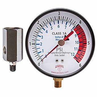atm 5 pressure test with Winters Test Pressure Gauge Economy Low PGTK314CM