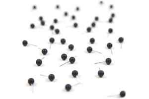 Matte Black Map Push Pins by Conquest Maps with 1/4" Head & 50 pins per Box. Black Large Travel Map Pins