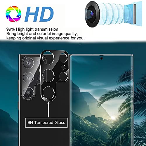 1+1 Pack Galaxy S22 Ultra Screen Protectors, Include 1 Pack Camera Lens Protector,9H HighGrade