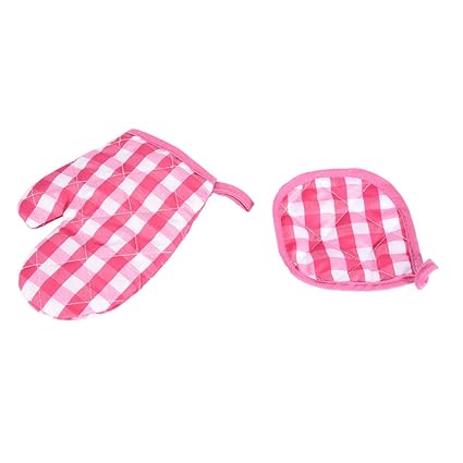 Buyone 7Pcs Kids Cooking and Baking Set Kitchen Costume Pretend Role Play Kit Apron Role Play Games Design Gifts for Children Cooking Kit