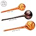 Watering Bulbs for Plants - 3 Pack - Hand-Blown Glass | Orange & Brown | Decorative | Indoor Use | Outdoor Gardens (by Best Home Products) (Orange Brown)