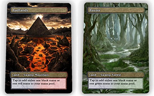 1 Each of All 10 Dual Lands - Full Art Borderless - Magic Lotus Cards (Best Full Art Lands)