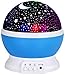 Night Lights for Kids, Elecstars Night Lighting Lamp, Star Light Rotating Projector, 4 LED Bulbs 8 Modes with 3.2FT USB Cord for Baby Children Kids Bedroom.(Blue)