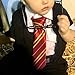 Joy day Cosplay Tie for Harry Costume Accessories Necktie for Dress Up Party Halloween Favors for Kids (Red)