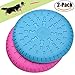 Legendog 2 Pcs Dog Flying Disc Rubber Catcher Toy 9 Inch Large Dog Toys (Pink & Blue)