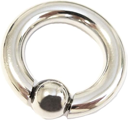 Amazon ボディピアス 6g スナップスペックキャプティブリング 内径13mm ボール10mm バネ式 ボディーピアス 簡単装着 シルバー 拡張 ラージホール ステンレス ボディピアス 通販