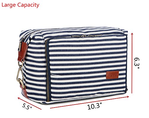 BAOSHA XS-04 Canvas Travel Toiletry Bag Shaving Dopp Case Kit for Women and ladies (Blue) 2 BAOSHA XS-04 Canvas Travel Toiletry Bag Shaving Dopp Case Kit for Women and ladies (Blue)