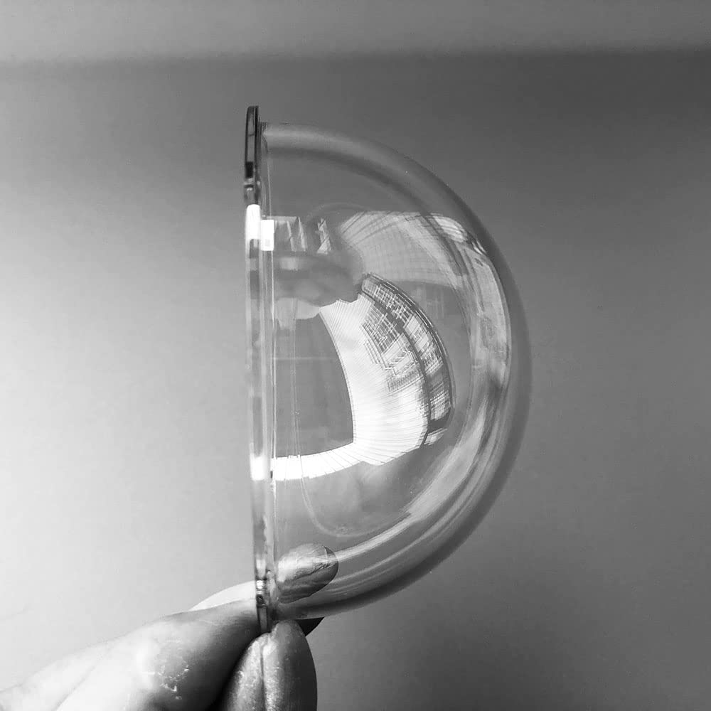 3.3 Inch Acrylic Clear Dome Cover, Security CCTV Camera Housing Transparent Case Cover, Outer Clear Glass Hemisphere Shell for Hikvision Samsung 85x45mm, Non-Electronic Replacement Cover