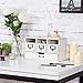 MyGift Vintage White Wood Desktop Office Supplies Organizer with 4 Pull Out Drawers, Small Dresser Top Storage Cabinet