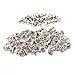 Surepromise 100pcs 10 x 10 MM Diamante Diamond Crystal RIVET STUDS Leathercraft Silver