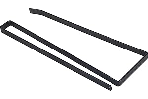 Steel Paper Towel Holder, Hanging Cabinet Organizer for Kitchen with No Drill Design, Black
