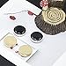 ORAZIO 2 Pairs Black Gold Tone Round Cuff Button Covers for Men Women Cuff Links for Shirts
