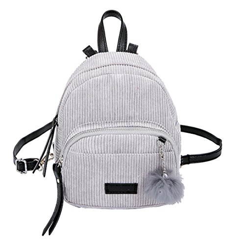 creazrise women fashion school bags mini thicken corduroy backpacks gray Creazrise Women Fashion School Bags Mini Thicken Corduroy Backpacks Gray