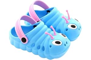 MODA BY ATHENA Clogs for Kids & Toddlers | Cute Caterpillar Clogs | Outdoor Poolside Summer Slippers | Fun Colors, Sizes 4-11 Kids
