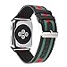 Hontao Stylish Band Compatible with iWatch 38mm 40mm 42mm 44mm Woven Nylon with Soft Leather Strap for Series 5/4/3/2/1