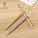 PASISIBICK Rose Gold Ballpoint Pens for Women,3 Pcs Crystal Pen with the Water Drop Ball Top and Black Ink