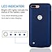 iPhone 7 Plus Battery Case,Smaiphone Ultra Thin Extended Rechargeable iPhone 7 Plus Case Battery with 3600mAh Capacity for Lightning Cable Charged (Blue)