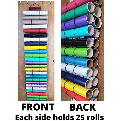 Vinyl Roll Holder, Diamond Painting, 50 Roll Capacity, 25 on Each Side, Burgundy by The Roll Keeper - Thumbnail 2