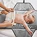 Portable Changing Pad Travel Kit - Baby Lightweight Waterproof Infant Compact Clutch Station with Detachable Foldable Mat with Built-in Cushion Storage Pockets Wrist Strap Easy to Clean with Wipes