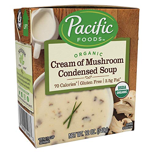 Pacific Foods Organic Cream of Mushroom Condensed Soup, 12oz, 12-pack