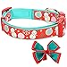 Blueberry Pet Christmas Dog Collar with Bow Tie, Nightmare Before Christmas Style, Large Adjustable Dog Collars for Small Dogs, Holiday Dog Collars, Festive Christmas Collar for Dogs