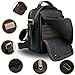 Harwish Men's Multifunctional Canvas Messenger Handbag Outdoor Sports Over Shoulder Crossbody Side Bag (Black-Large)