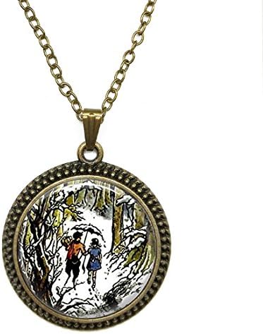 Glass Dome Cabochon Necklace Pendants Narnia Jewelry Wearable Art Gemstone Fashion Jewelry for men women