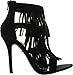 Strappy Layered Fringe Stiletto Heel Dress Sandals