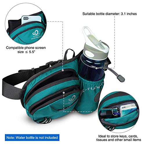 WATERFLY Riemtas, heuptas met flessenhouder voor dames en heren, ademend, voor hardlopen, fietsen, kamperen, klimmen… - Image 3