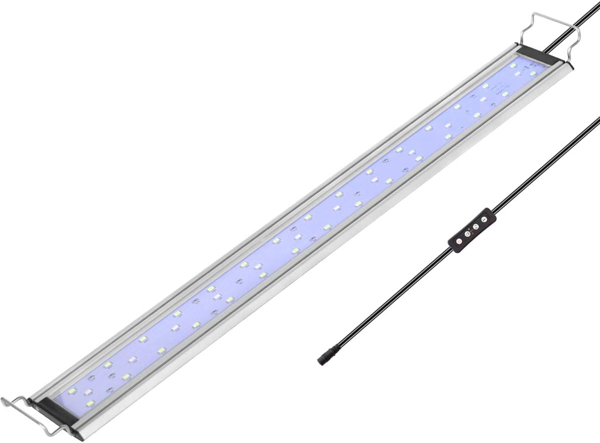 COODIA Aquarium LED Light Full Spectrum Freshwater Fish Tank Planted Lamp with Auto Timer and Dimmer