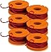 Worx WA0004 Bundle of 3, 2 packs - 10ft Spool Replacement Trimmer Line