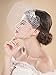 Yean Wedding Bridcage Veil with Rhinestones Embellishments Comb Floral Fascinator Netting Short Blusher Veil for Brides (Style-03)