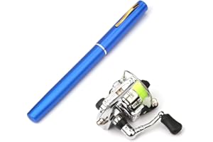 Lixada Fishing Rod Reel Combo Mini Pen Fishing Pole Kit Telescopic Fishing Rod Spinning Reel Combo Kit