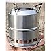 Solidified Alcohol Stove Compact Portable Wood Stove Stainless Steel Super Light Sturdy Durable for Outdoor Activities Picnic BBQ Camping Hiking Metallic Finish Pack of 1 Wood Stove with 1 Mesh Bag