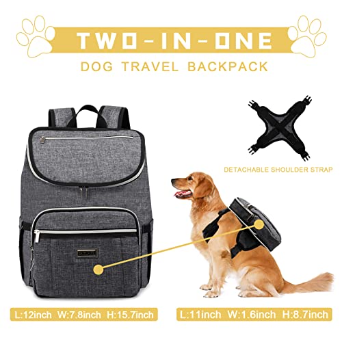 BAGLHER Dog Travel Bag Backpack Airline Approved Detachable Pet Supplies Backpack,Dog Bag for