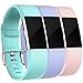 Maledan Bands Replacement Compatible with Fitbit Charge 2, 3-Pack, Pink Sand/Lilac/Mint Green, Large