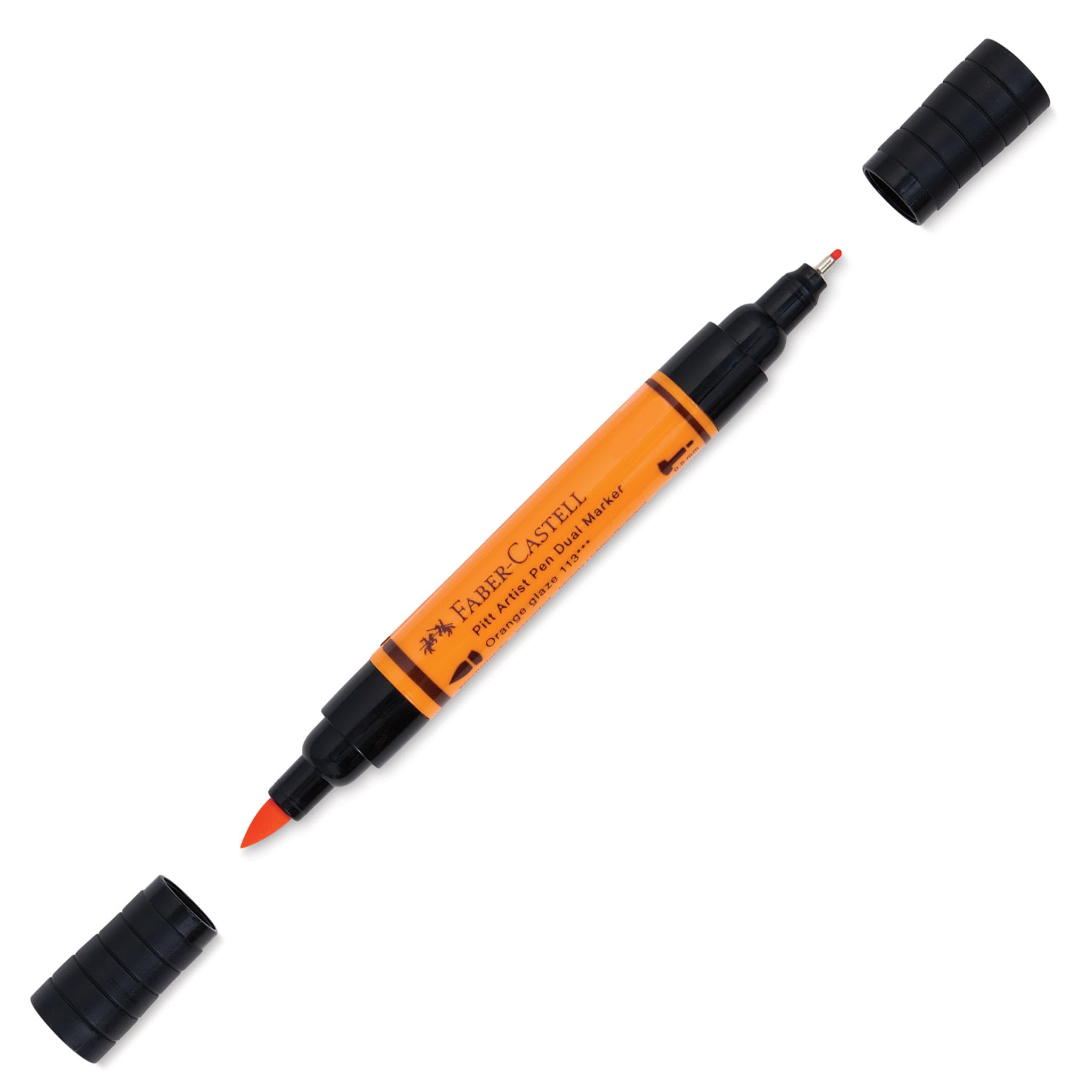 Faber-Castell Art & Graphic Pitt Artist Pen Dual Marker India Ink, Orange Glaze, Single, Art, Craft, Drawing, Sketching, Home, School, University, Colouring
